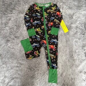 Small Shop Bamboo Convertible Sleeper Monster Trucks Toddler 12-18 Months NEW